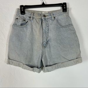 VTG Denim Republic Jean Shorts Light‎ Wash Mom Blue